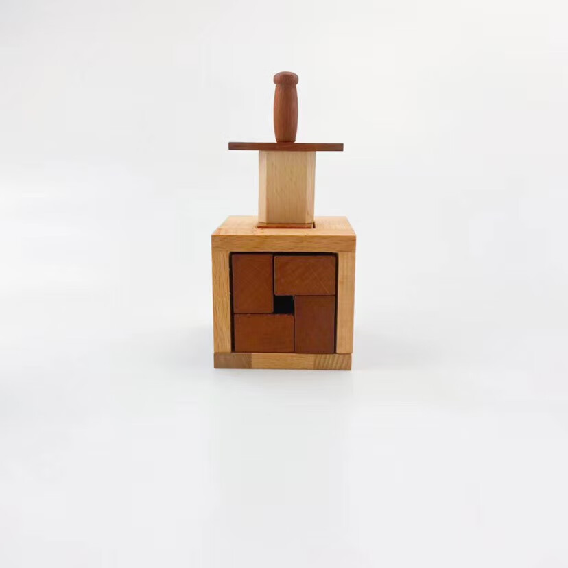 puzzle圣剑 抖音gm同款十级超难解密盒box益l智烧脑木质石中剑玩具 十