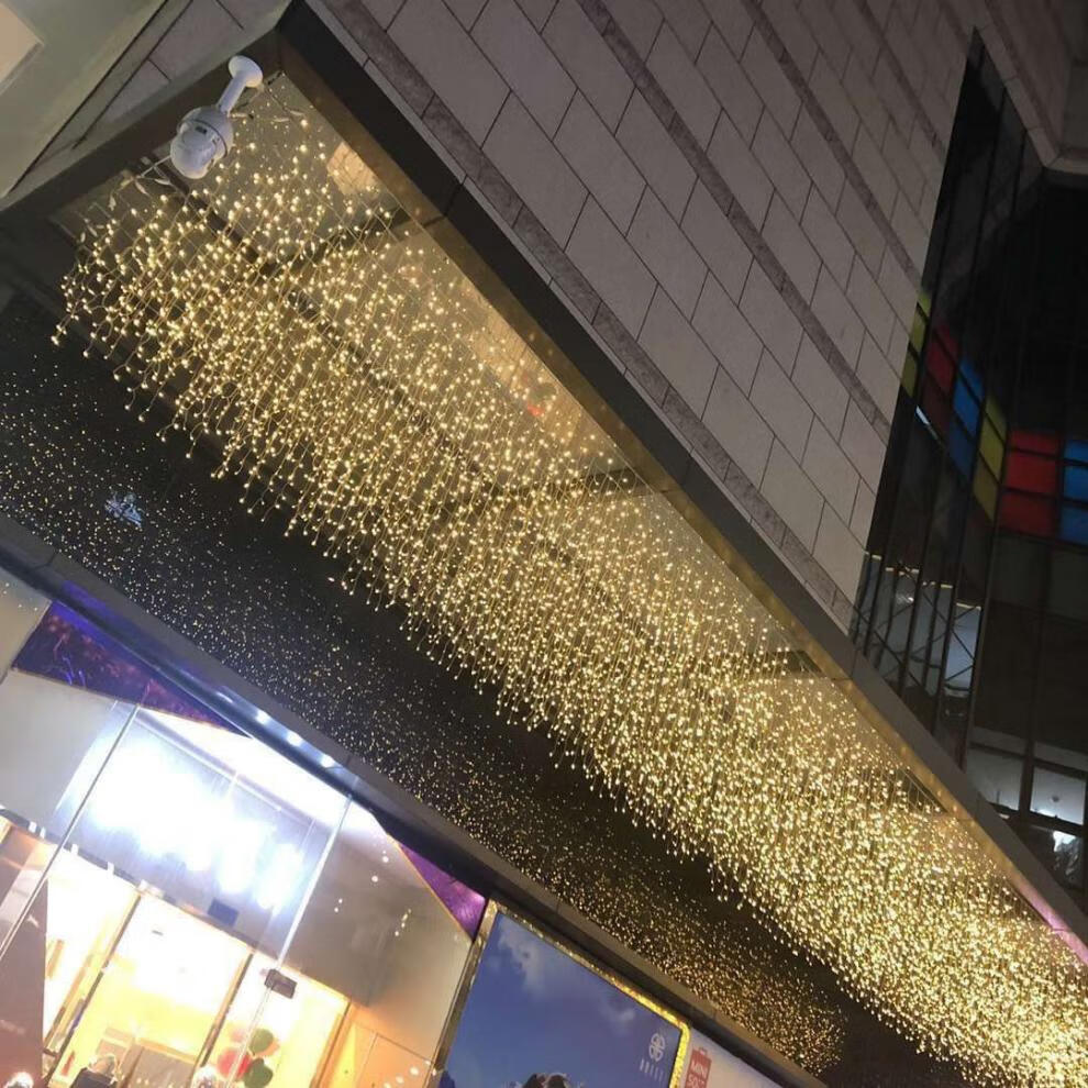 网红款ed满天星冰条灯圣诞春节广场亮化餐厅婚礼别院屋檐栏杆装饰彩灯