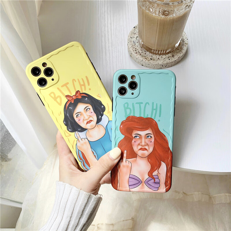 荔新 恶搞趣味比中指公主11promax适用苹果x手机壳xr/xsmax/iphonese