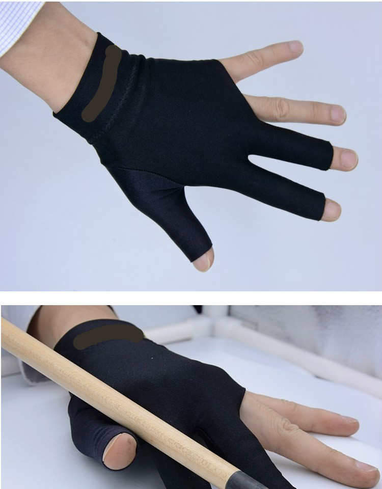 台球手套三指手套台球专用手套露指桌球手套左右手均码男女士通用球