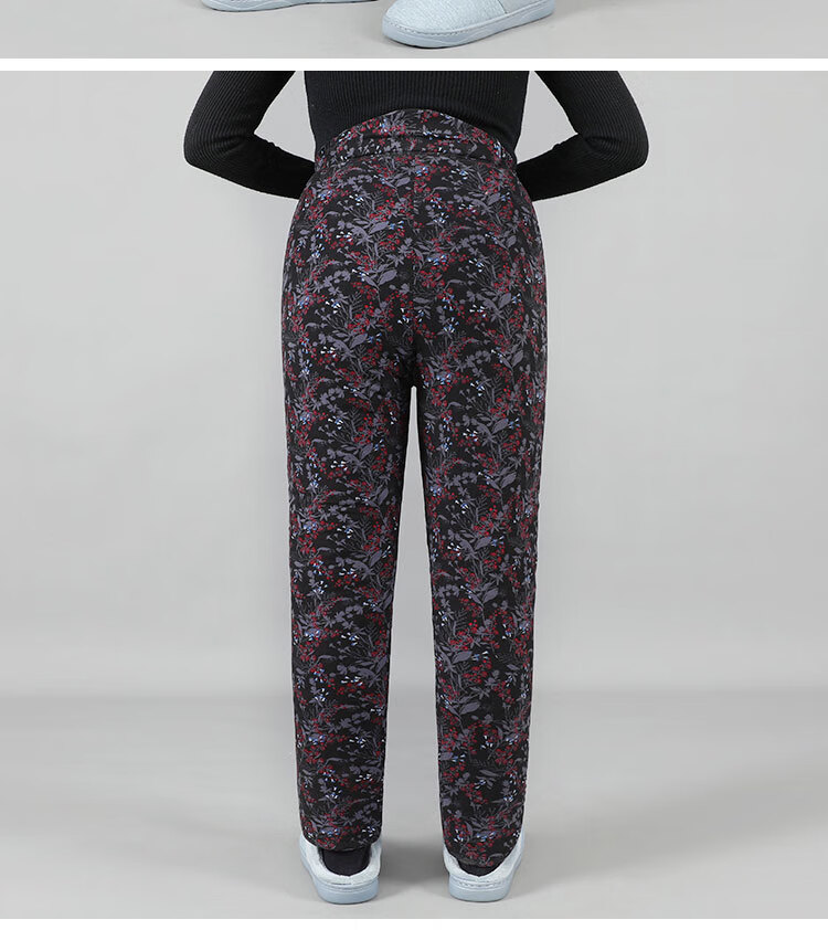 驼绒棉裤奶奶棉裤女中老年高腰深裆大码保暖裤老人加厚弹力内穿驼绒