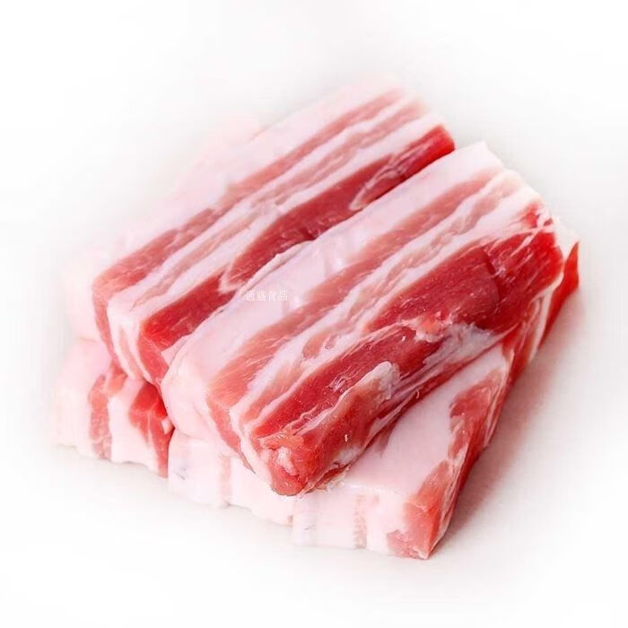 新鲜冷冻猪五花肉片去皮猪肉片偏瘦五花肉整箱20斤江西山东福建广东