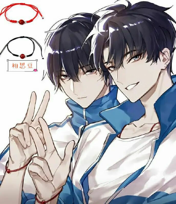 贺朝谢俞周边红豆手链相思豆手串简约情侣一对手绳伪