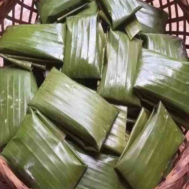 广西特产粽子糍粑糯米糍叶儿粑香芭蕉叶糍粑120g红糖花生芝麻馅18个