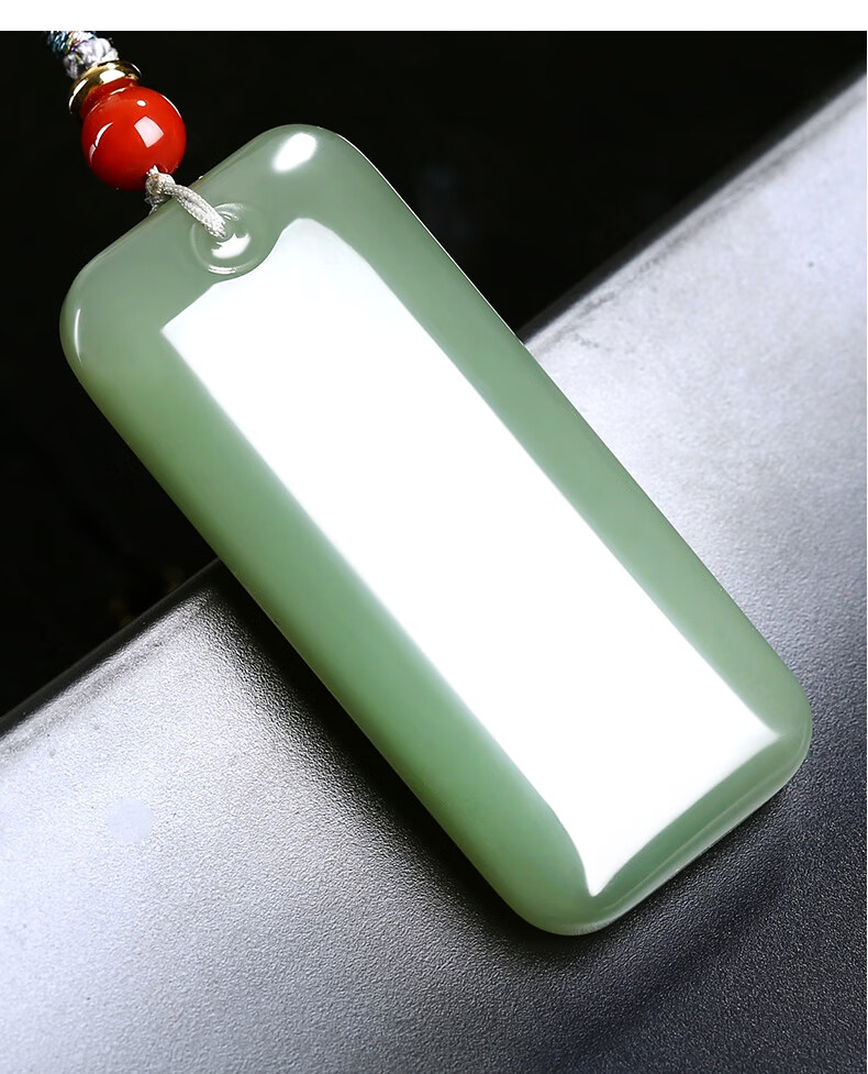 符 [收藏级]新疆羊脂白玉和田玉平安无事牌吊坠玉佩男女挂件天然玉石