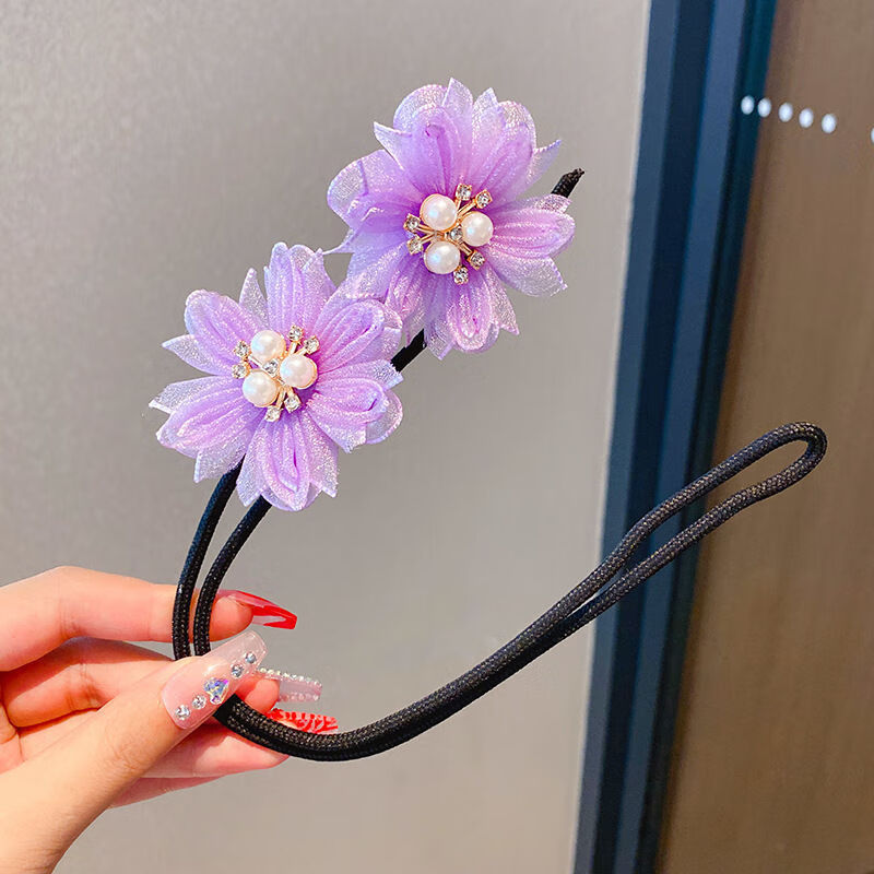 militu女童丸子头盘发器头花小女孩不伤发头饰懒人编发神器发圈儿童