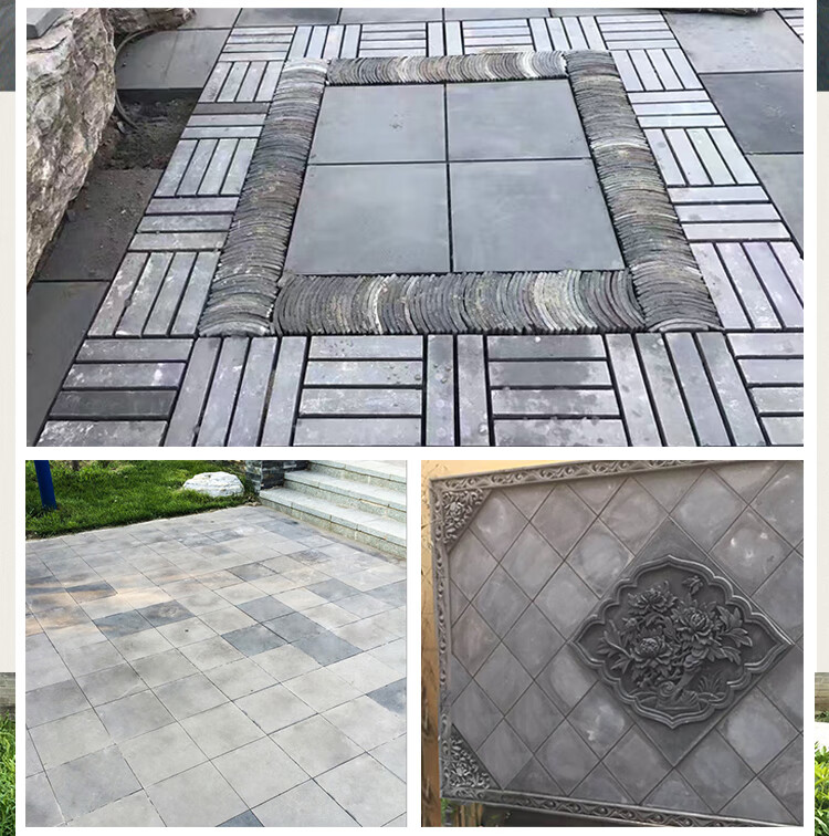 灰色中式室外庭院复古滑通体古建青砖仿古砖色陶土地砖铺地 tl-004