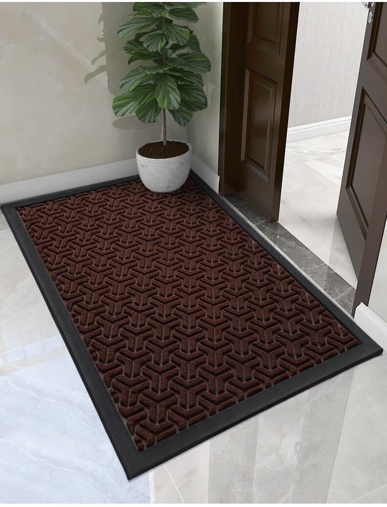 入户门门垫家用可裁剪大门口脚垫门外户外进商用进门垫子 方格-黑