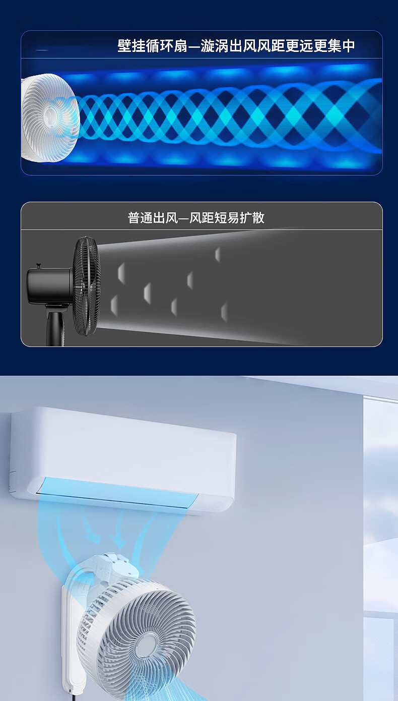 图姆斯厨房冷风机挂壁式凉霸厨房用免打孔壁挂式卫生间冷霸冷风机厕所