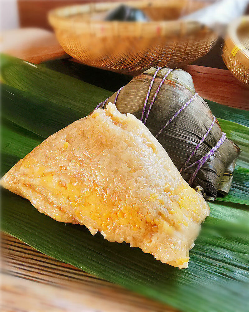 广西枕头粽桂林大鲜肉粽子绿豆蛋黄板栗紫糯端午手工咸粽农家粽 500克