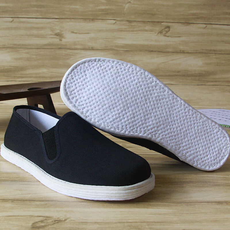千层底布鞋女汪源手工棉麻线纳千层底丝瓜络布底透气黑色男女单鞋春