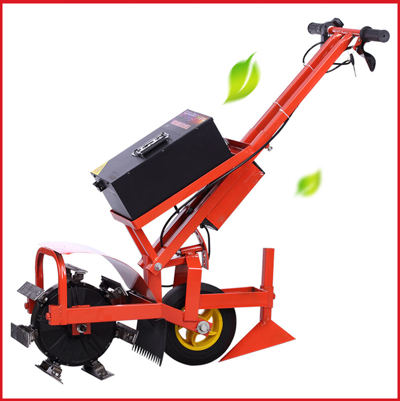 电动除草机多功能开沟机小型锄草松土开沟机 充电式 农用耕地机 独轮