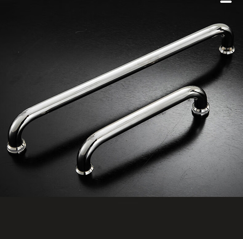 淋浴房拉手卫生间推拉玻璃门拉手浴室移门把手304不锈钢孔距440铜 25