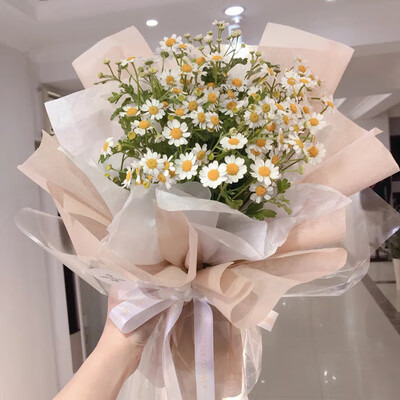 爱清清武汉抖音洋甘菊雏菊桔梗花束鲜花速递同城江岸江汉硚口生日送花