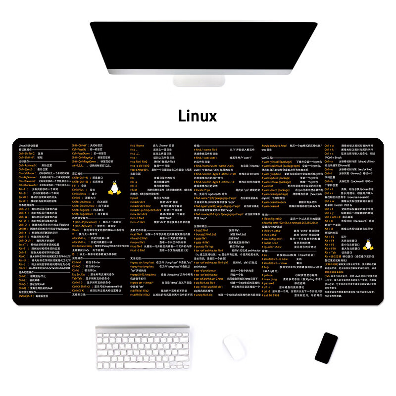 超大鼠標墊linux程序員idea快捷鍵鼠標墊c 語言軟件防水桌墊定製 py