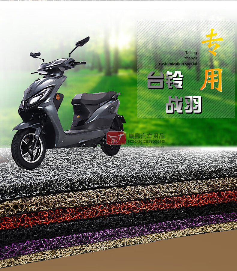 适用于台铃战羽tl800dqt55b电动车丝圈脚垫 tdr5121z战驰丝圈踩脚垫