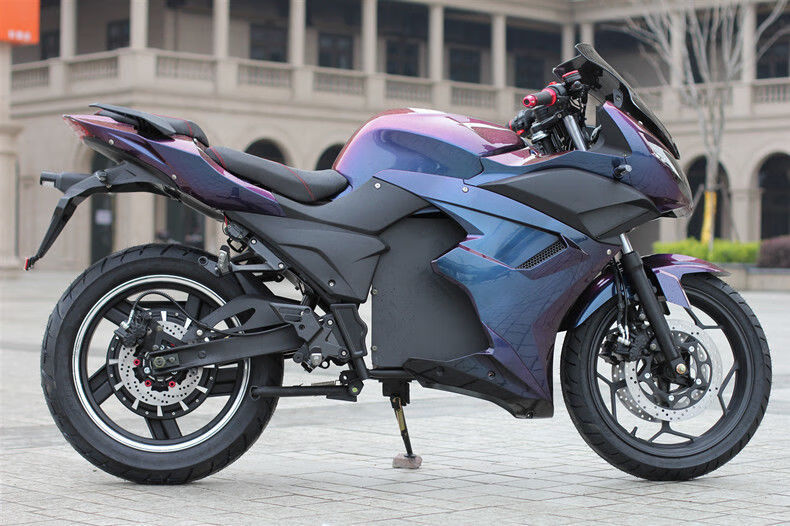 电动摩托车跑车地平线电动车跑车s款电摩公路赛新国标可上牌街车蓝白