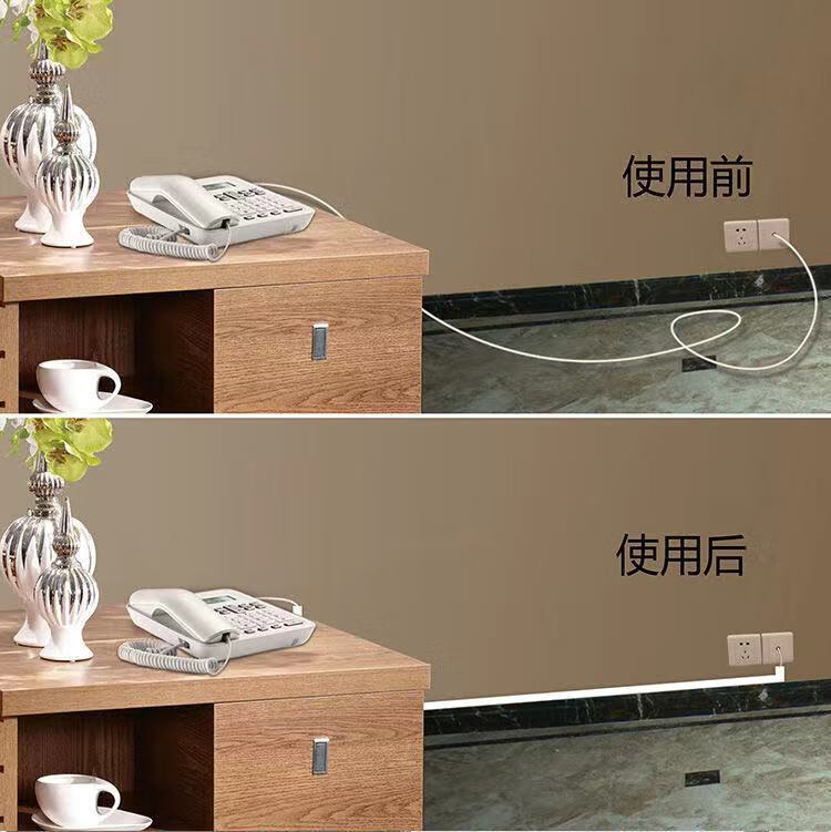 电线固定电线隐藏神器装饰遮盖遮丑明线走线槽明装家用自粘隐形pvc高