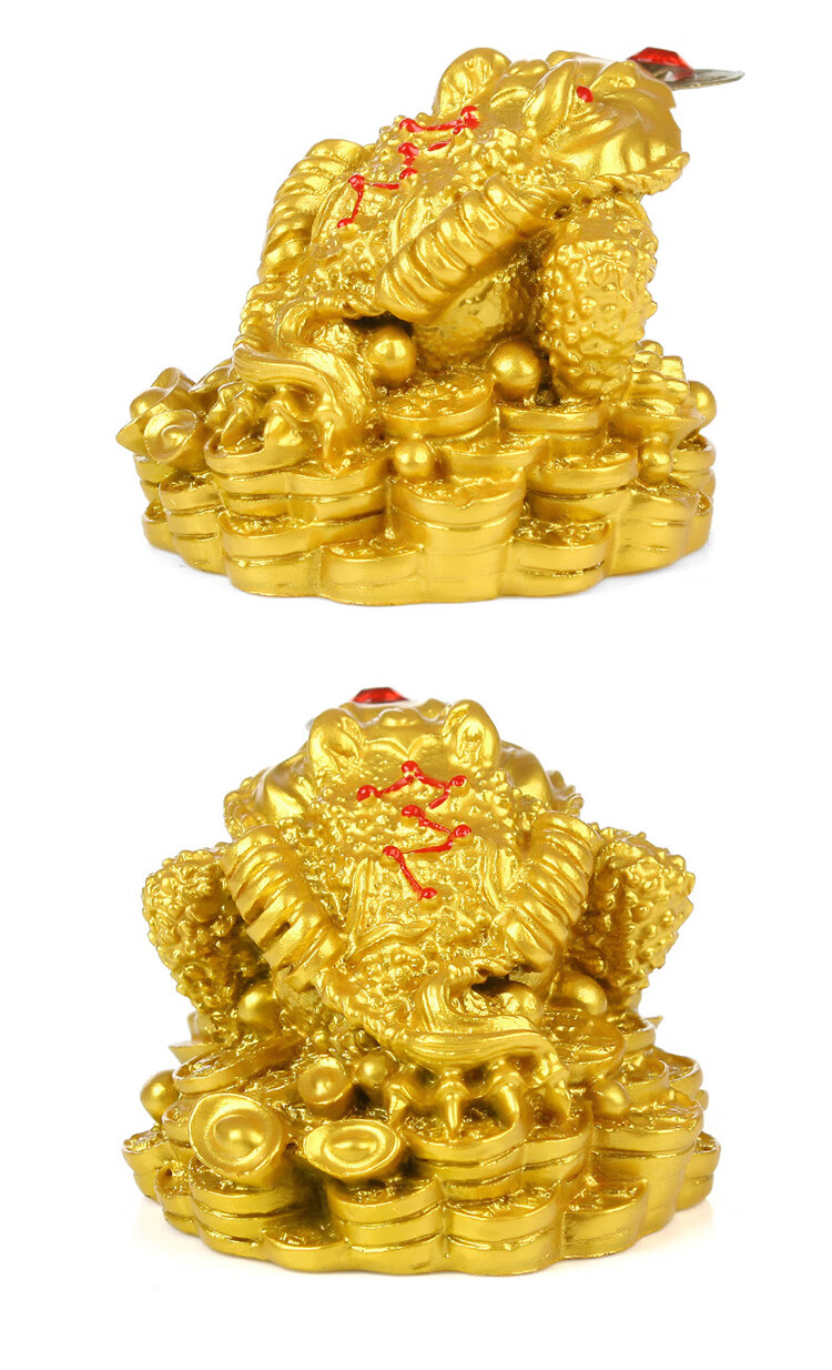 办公室摆件 金蟾摆件财源广进三足蟾蜍家居店铺公司开业乔迁礼品 2235