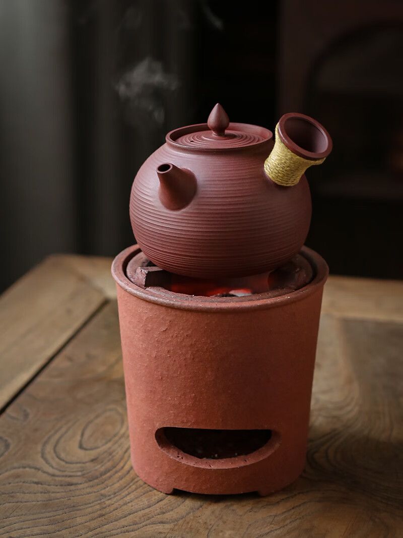 2022新款潮州砂铫红泥侧把烧水壶急须壶炭炉电陶炉煮茶壶潮汕工夫茶具