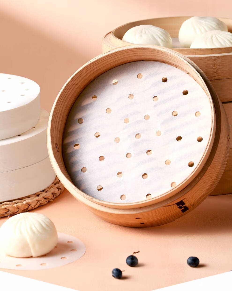 蒸锅纸垫楼尚蒸笼纸蒸包子蒸笼垫纸家用蒸屉布馒头油纸垫不粘一次性