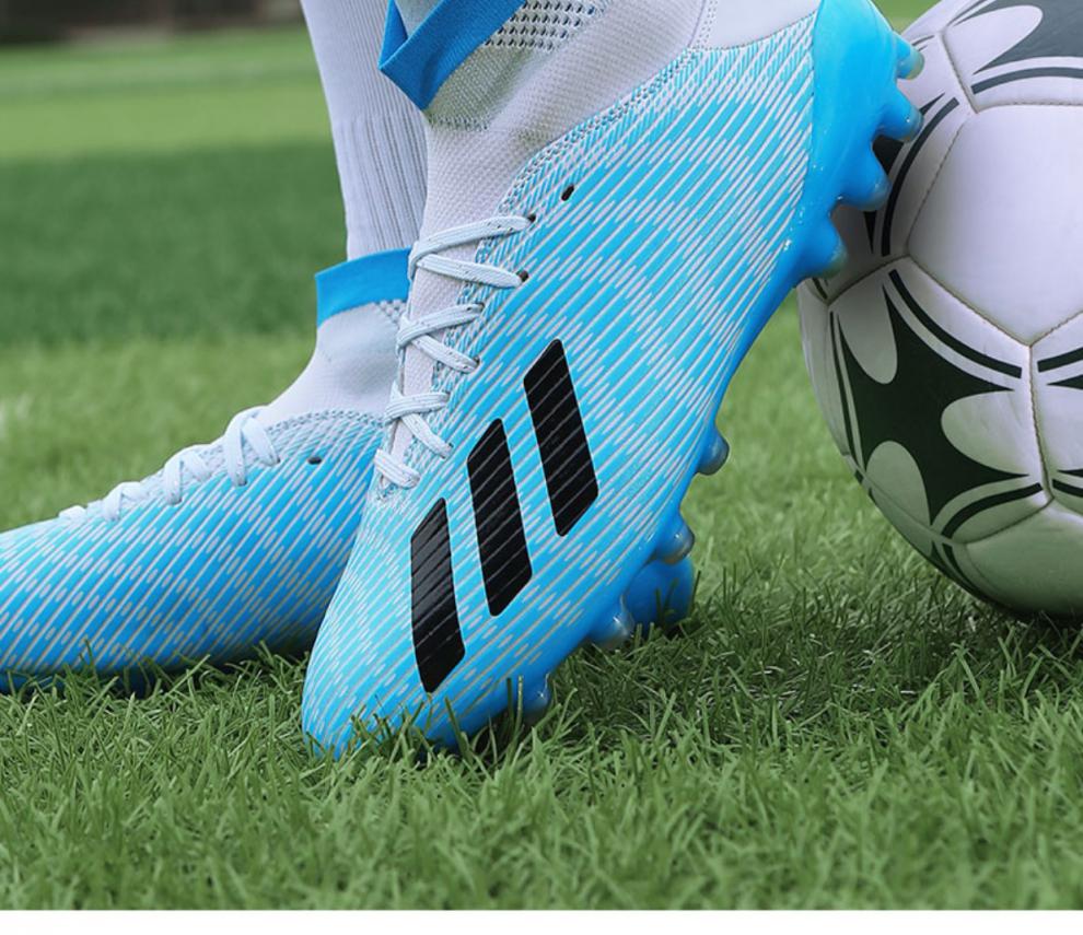 腾讯体育nba旗舰夏季梅西猎鹰足球鞋短钉成人人造草地高帮鞋红色108