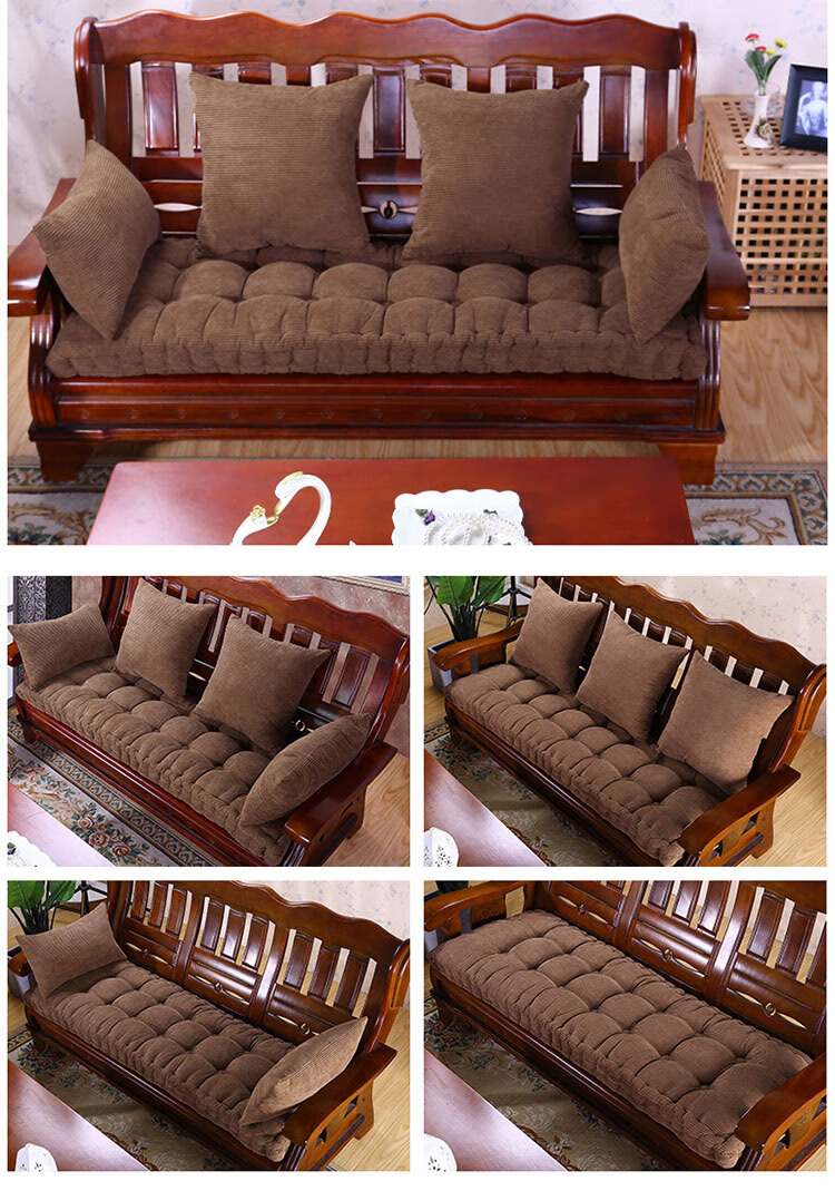 2022新款老式联邦椅中式坐垫老式木质实木沙发垫坐垫红木头现代纯色