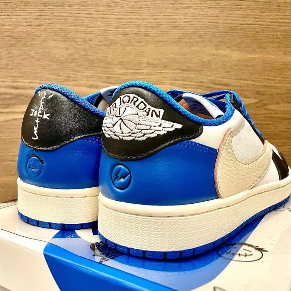 ts倒钩脸三方联名休闲复古板鞋男低帮篮球鞋藤原浩闪电倒钩(蓝毒盒)