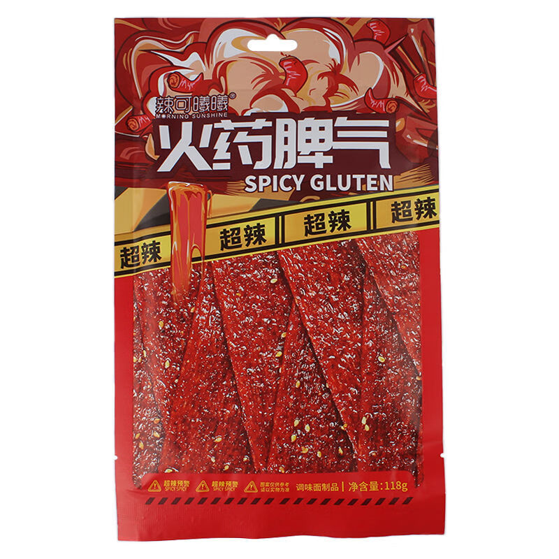 火爆脾气辣条辣可曦曦火脾气片袋装超辣大辣片校园辣条苏伯 脾气丝4包