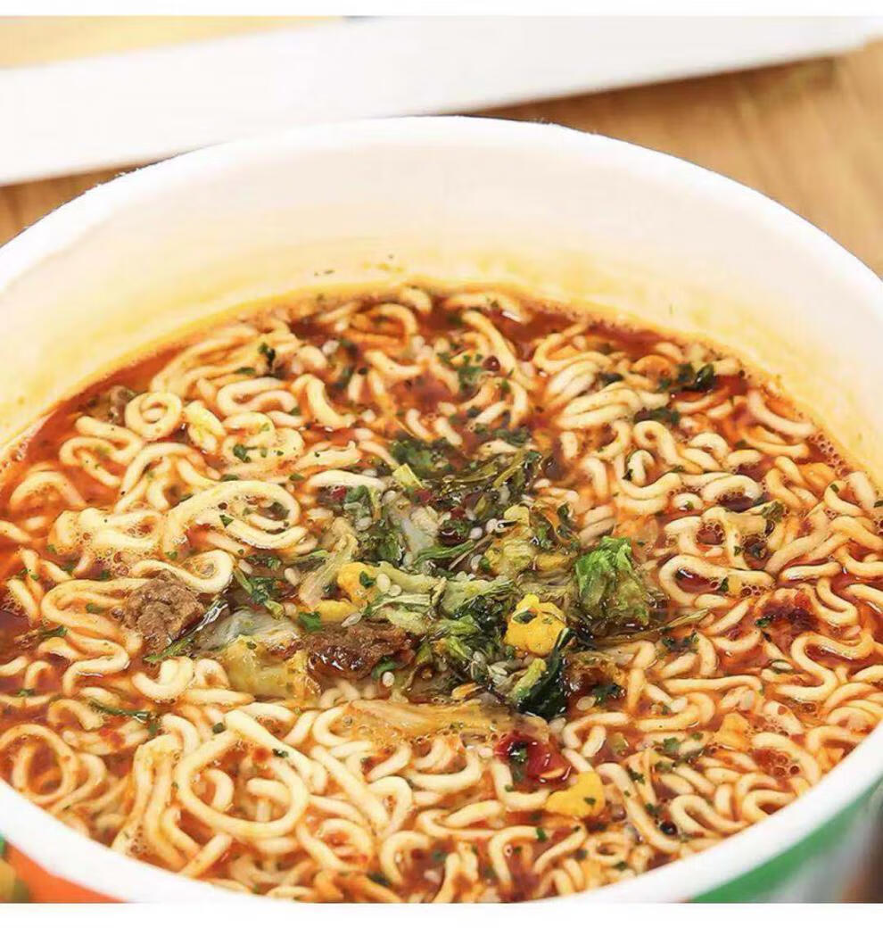 思圆方便面大食桶速食夜宵大桶方便面160克12桶整箱 大桶面酸菜味12桶