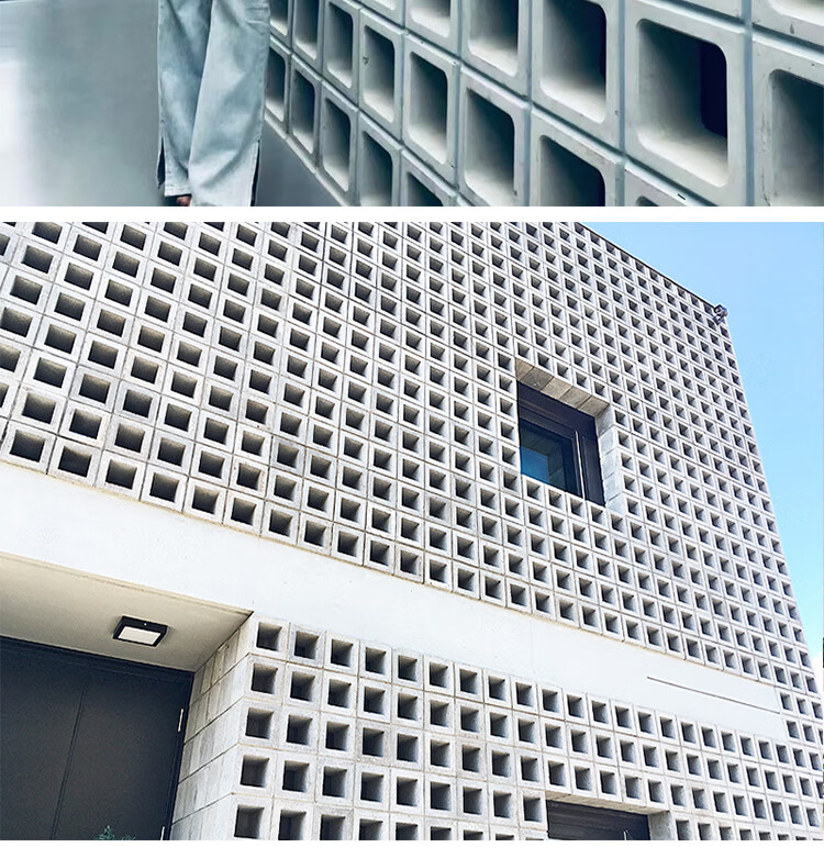 澳克庄 定制水泥空心砖清水混凝土镂空多孔砖艺术装饰砌块花园露台隔