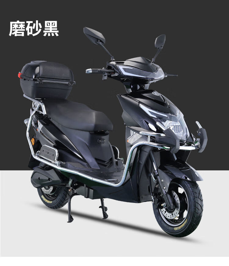 战神电动车成人72v96v爬坡长跑王双人大功率电瓶车外卖高速电摩亮红色