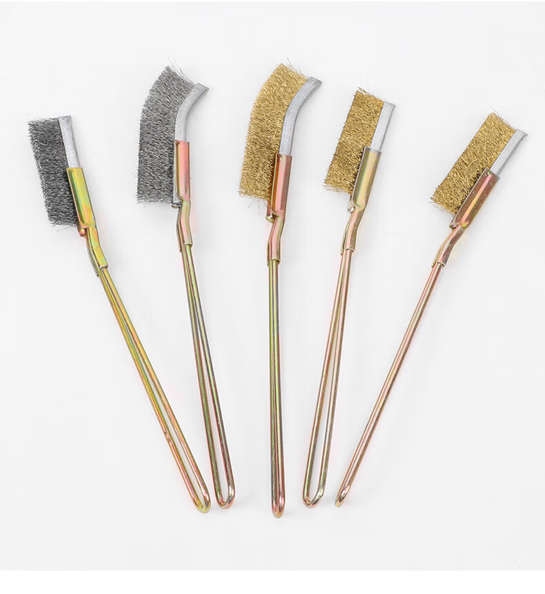 不锈钢钢丝刷带柄工业铜丝刀刷烧烤炉打磨除锈清洁刷铁丝刷小刷子铁柄