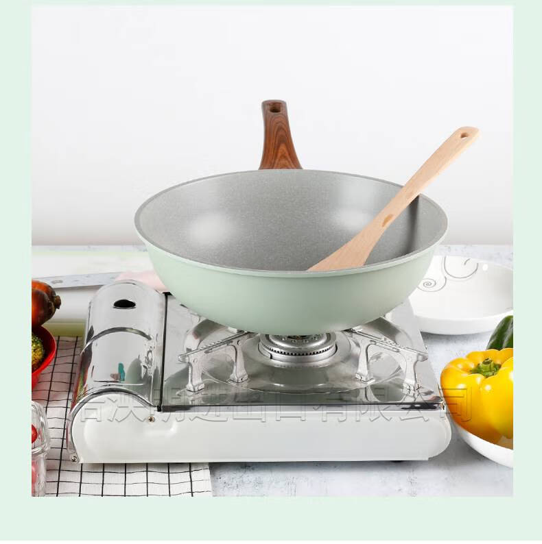 n-art钛金麦饭石不粘锅retro日式复古平底炒锅28cm 炒锅,28cm【图片