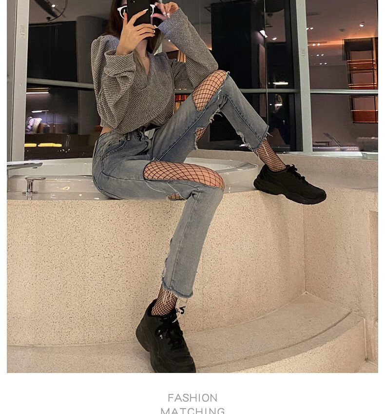 雪澈渔网黑丝袜网红情趣丝袜子女薄款性感辣妹jk学生小香丝袜防勾丝袜