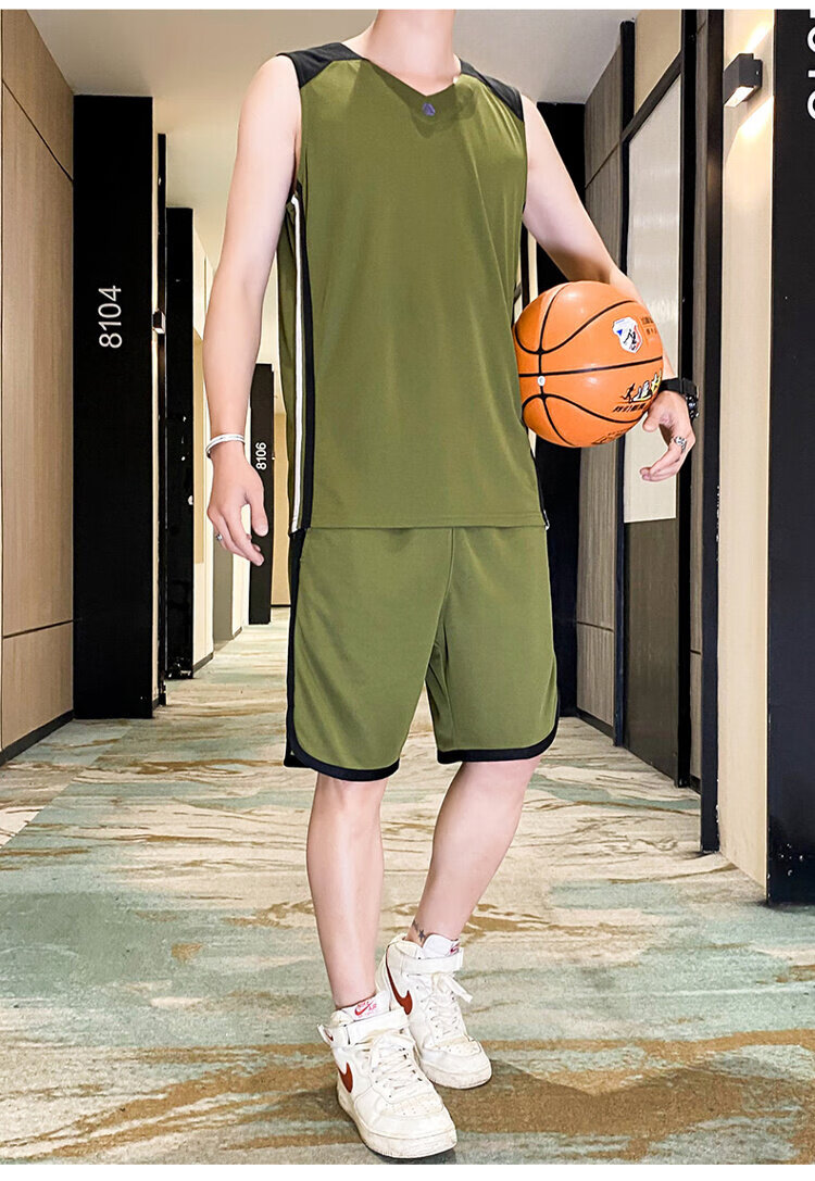 初中高中学生套装男夏季青少年休闲篮球服运动篮球服套装男士比赛队服