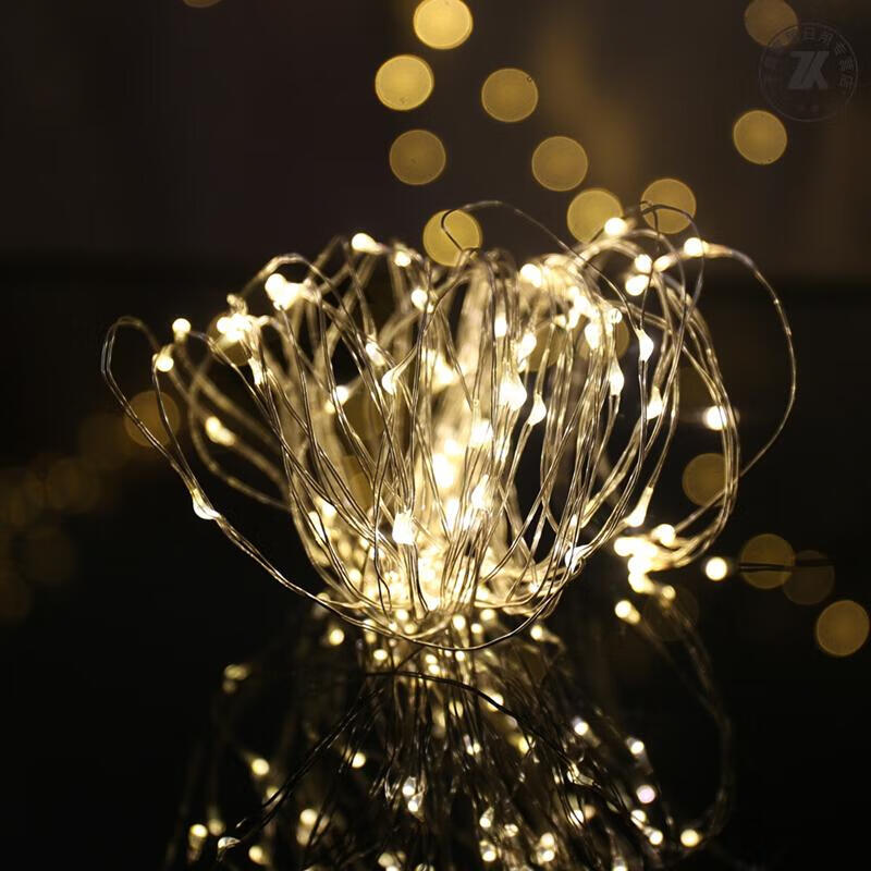 铜线铜丝灯花束蛋糕装饰防水彩灯礼盒迷你小20201米10灯暖白