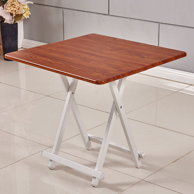 小方桌折叠餐桌吃饭桌子 折叠桌家用餐桌吃饭桌简易4人饭桌小方桌便携