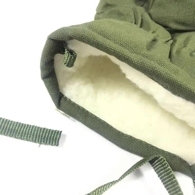 冬季老式手套男军绿色棉手套手闷子加毛加厚连指保暖连指 一指 纯棉 1