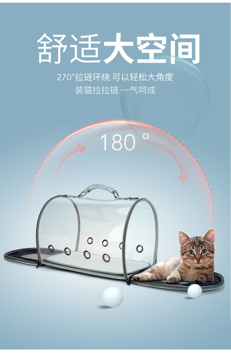 猫包宠物外出便携透明猫咪斜跨包手提太空舱外出单肩背包猫咪用品