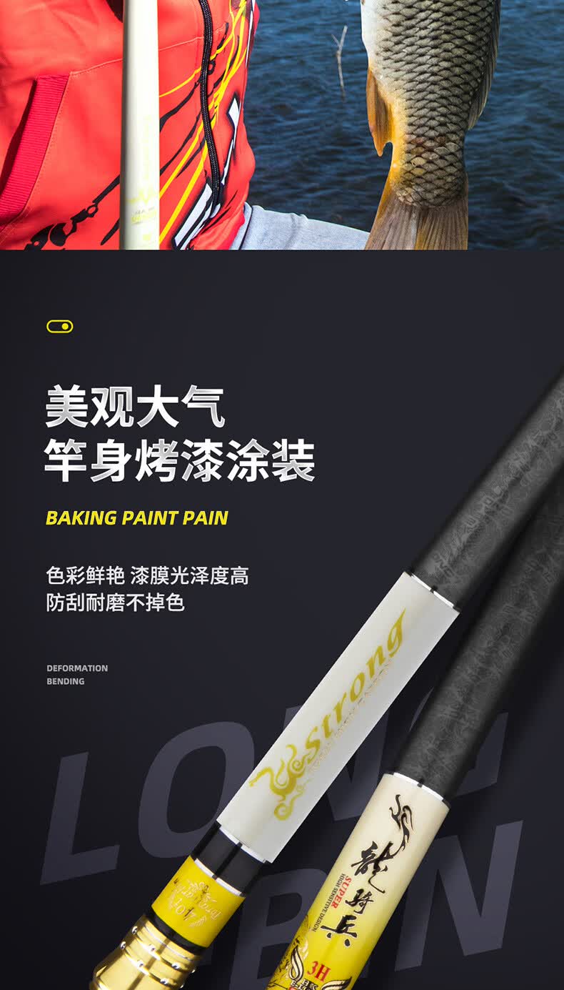2022新款名伦鱼具香港怡隆鱼竿综合鱼竿进口碳素超轻硬台钓鲤竿休闲