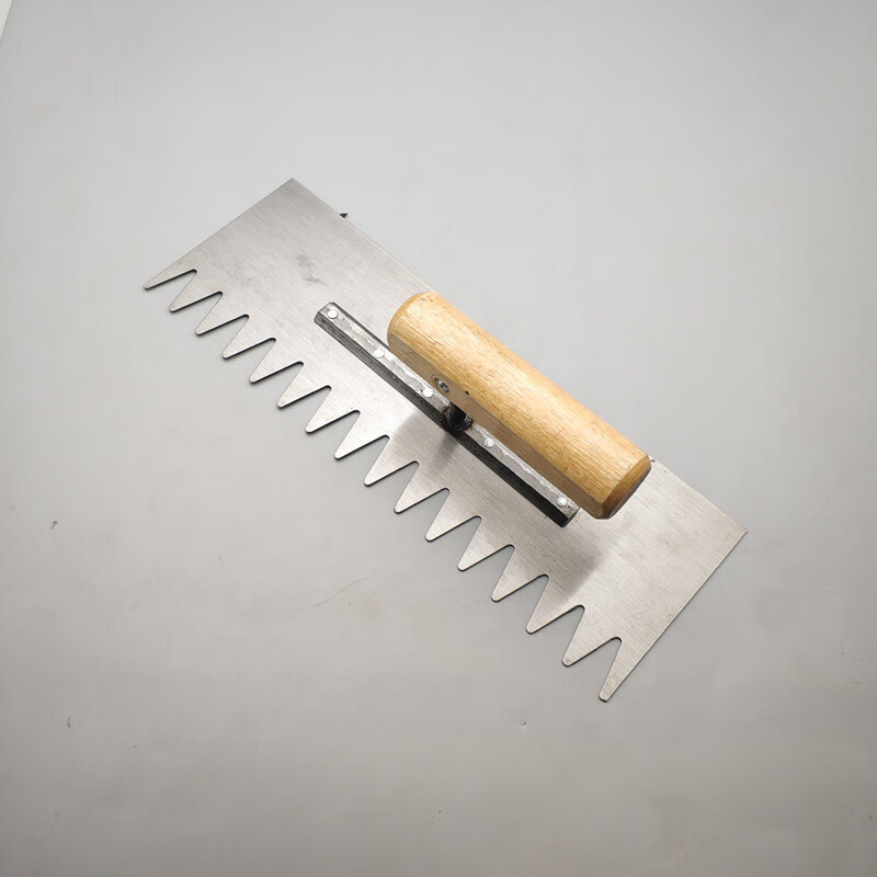 舒森带齿抹灰刀抹子抹泥刀刮泥刀泥瓦工批刮灰刀泥板锯齿铺瓷砖工具