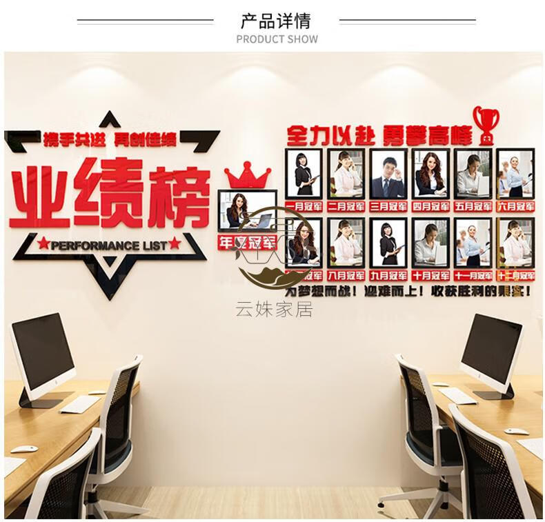 朗诗恒华精英榜团队照片墙销售业绩榜英雄榜励志墙贴3d亚克力公司办公