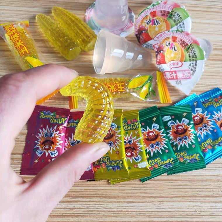 水晶之恋果冻甜佳螺旋果冻尖头整箱10斤韧性好烫不化行业用尖头螺旋半
