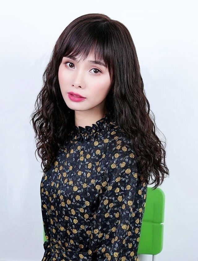 乐泡整顶假发女短发蓬松自然女士假发中长发羊毛卷假发时尚妈妈假发套