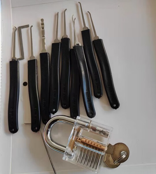 当天发货锁匠工具锡纸卡巴锁单钩锁匠维修汽车开门工具锁芯专用工具