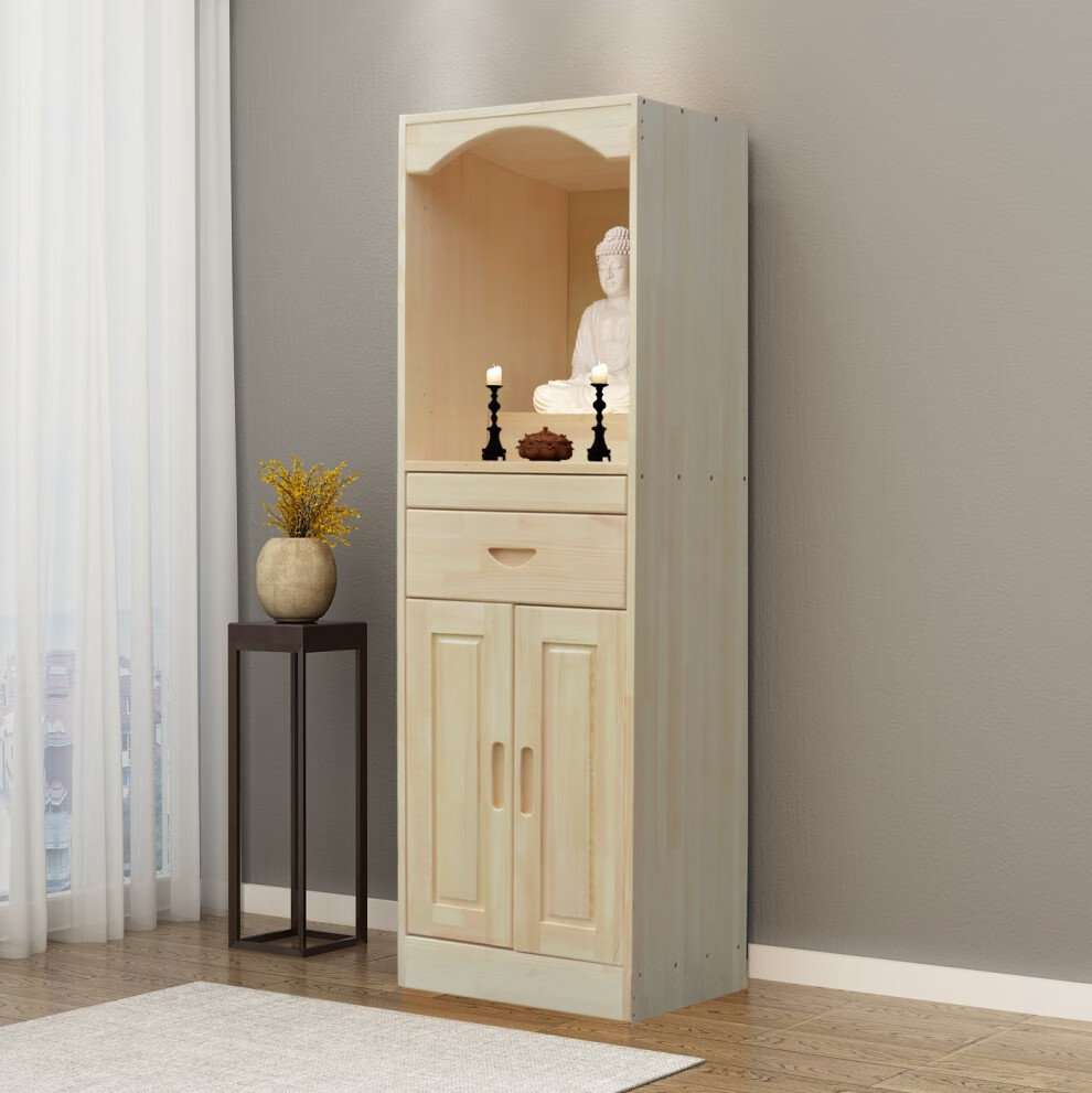 捷兆 佛龛立柜带门简约实木佛龛立柜带门观音菩萨财神爷关公神龛佛台