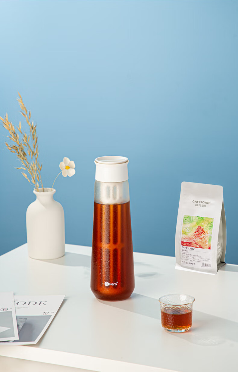 hero冷萃咖啡壶梵净冷泡瓶滤网咖啡过滤壶瓶玻璃冰滴壶冷泡壶 梵净冷