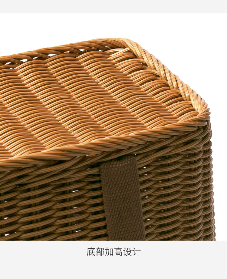 篮子藤编藤筐编织篮藤条筐仿藤编草编织篮购物买菜篓洗澡水果蔬菜收纳