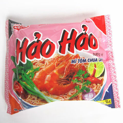 橙伯乐 越南方便面haohao 30袋*75g 整箱 好好方便面 酸辣虾排骨泡面